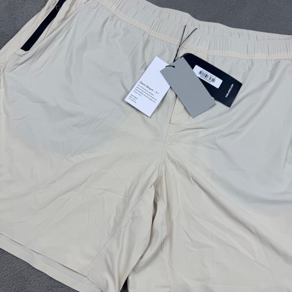 Public Rec‎ Zero Short Mens 40 Sand NEW 7 Inch Inseam Athletic Performance Beige